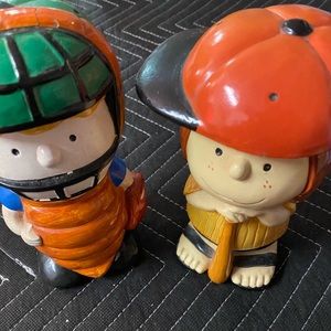 Peppermint Patty Ceramic & Peanuts Schroeder Piggy Bank Handmade